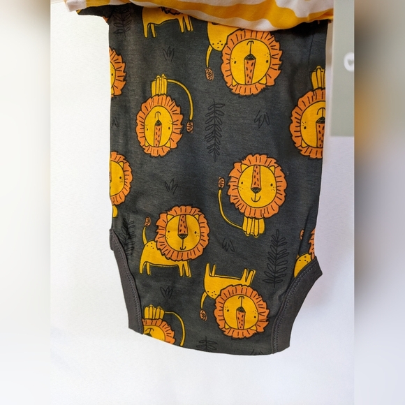 New Onesies Mighty Cute 3pc Onesies Set, 3 To 6 Months, TF - Picture 2 of 3